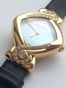 DELANCE Watch with Diamonds; Gold 750 (18 Carats); Swiss Made; 100% Authentic.