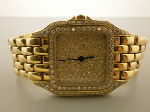 Bueche Girod Panther 18K Ladies Dress Watch W/Factory Diamonds. WOW!!!No Reserve