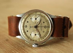 1940s Universal Geneve Compur Cal. 286 Chronograph Mens Wristwatch