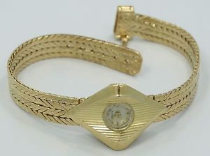 Gorgeous 18K yellow Gold Ladies Buckle Style Gubelin Wristwatch E1238