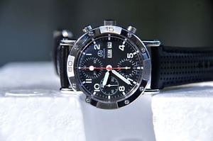 Automatic Ollech Wajs Wristwatch Chronograph Pilot Aviation Style Valjoux 7750