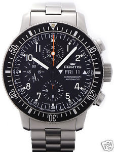 Auth FORTIS Cosmonaut Chronograph 638.22.141 SS Automatic Men's watch