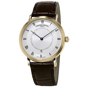 FREDERIQUE CONSTANT MEN'S LEATHER BAND AUTOMATIC ANALOG WATCH 306MC4S35