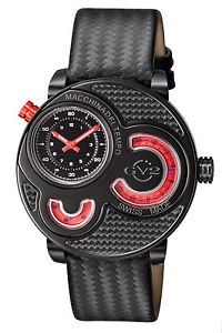 GV2 by Gevril Men's Macchina Del Tempo Watch 8305 Limited Edition Black Leather