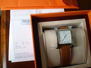 AUTH Herms Heure H WATCH MONTRE TGM Anthracite Barenia ISME10 W036833 INVOICE