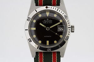 AQUASTAR Jean Richard Sub 20 Automatic Cal. AS1701 Vintage Diver Watch (2251)