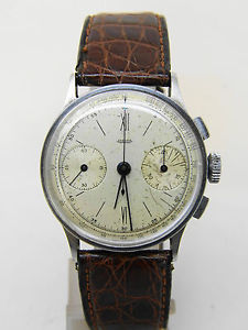 chronographe en acier JAEGER mouvement 285,,vintage chrono 1940