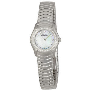 Ebel Ladies Classic Mini White Mother of Pearl Diamond Dial Ladies Watch 1215259