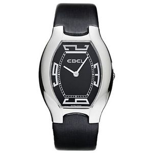 Ebel 9175G31-5135A06 Womens Black Dial Quartz Watch with Leather Strap