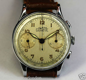 1940s UWECO by UNIVERSAL GENEVE chronograph cal.385 dagger hands
