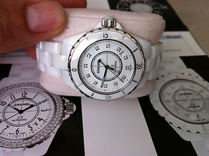 CHANEL J12 WATCH  DIAMONDS, AUTOMATIC, 38MM CASE WITH BOX. RETAIL: US$7,700.00