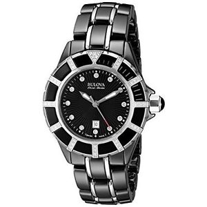 Bulova Women's 65R156 Analog Display Quartz Black Watch