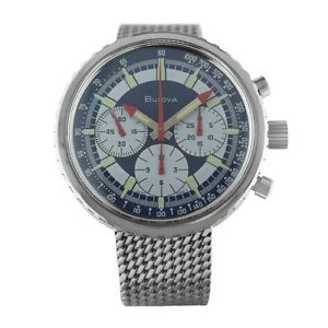 Bulova Chronograph C swiss-automatic blue mens Watch 61T50 (Certified Pre-owned)