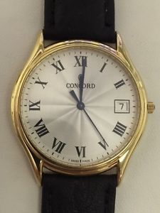Concord Men's Solid 18k Gold Watch - Swiss Made - 58.78.214 - 1304738 - New Band
