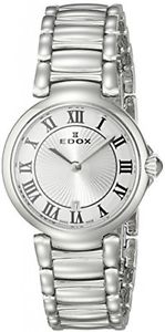 Edox Women's 57002 3M AR LaPassion Analog Display Swiss Quartz Silver Watch