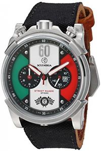 CT Scuderia Men's CS10142 Street Racer Analog Display Swiss Quartz Black Watch