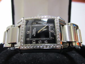 Girard-Perregaux Vintage 1ct Diamond Solid Stainless Women's Watch Quartz 24mm