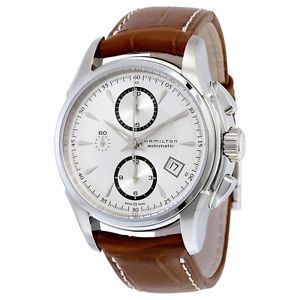 Hamilton H32616553 Mens Silver Dial Analog Automatic Watch with Leather Strap