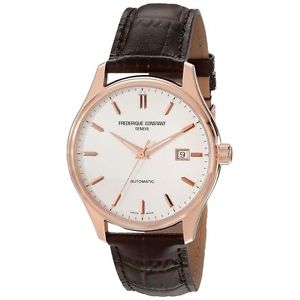 Frederique Constant FC-303V5B4 Mens White Dial Analog Automatic Watch