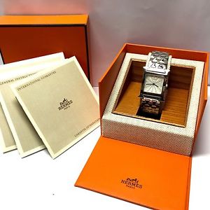 HERMÈS Stainless Steel Men's/Unisex Watch w/ Silver Dial In Box Mint Condition