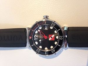 Authentic Louis Vuittom Q113A Tambour Diver Watch