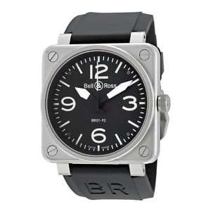 Bell & Ross Aviation Black Dial Steel Case Automatic 46mm Men's Watch
