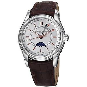 FREDERIQUE CONSTANT MEN'S 43MM BROWN LEATHER BAND AUTOMATIC WATCH FC-330V6B6