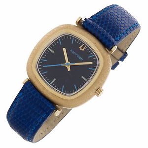 Bulova Accutron N3 Vintage 14k Yellow Gold Electronic blue mens fine watch