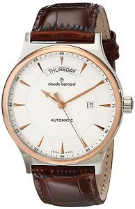 Claude Bernard Men's 83014 357R AIR Classic Gents Automatic Day-Date Anal... New