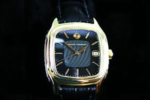 $7.950 Automatic David Yurman Solid 18K Gold Watch Alligator Band Brand New Box