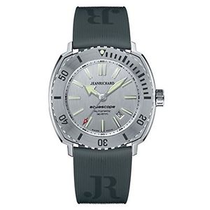 Jeanrichard 60400-11E201-FK2A Mens Silver Dial Automatic Watch with Rubber Strap