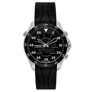 Hamilton Khaki Aviation Flight Timer Quartz Men's Quartz Watch H64554331 New