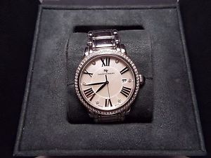 David Yurman Stainless Steel 38MM MOP Face with Diamonds Bezel Cable Watch
