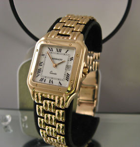 Imperialto 9ct gold tank watch / bracelet eta Swiss movement serviced 50 grams