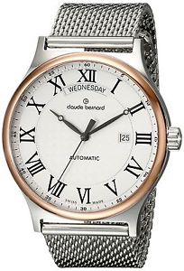 Claude Bernard Men's 83014 357RM AB Analog Swiss Automatic Two-Tone Stain... New