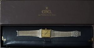 Ebel 1911 Tank 18k & Steel Mens Special Order w/ Box Papers Ref. No. 181902
