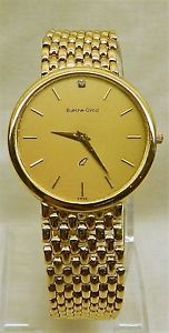 9ct Solid Gold Quartz Bueche-Girod Men's Watch with Solid Gold Strap