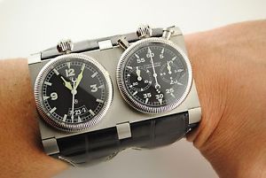Chronoswiss Wristmaster -unique dual "boardtimer" wristwatch.