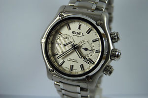 Ebel 1911 BTR Automatic GMT Chronometer Men's Watch E9240L70 Cal.240 COSC Rare