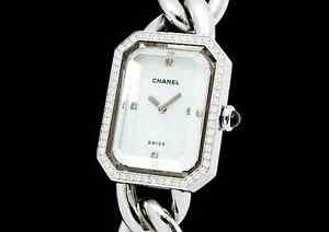 CHANEL Premiere Diamond Diamonds Wristwatch Watch H1063 Size M Used Mint