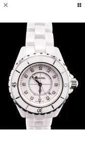 Chanel J12 Diamond Watch Ceramic And Stainless Steel Wrist Watch