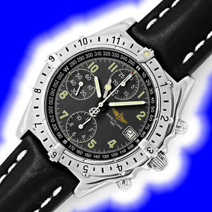 Breitling Chronomat Longitude GMT Herrenuhr Leder Acero U2250, JUWELENMARKT