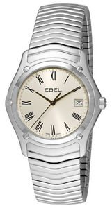 Ebel Classic 1215437 Stainless Steel Mens Watch Silver Dial Quartz 9255F41/6125