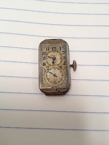 1930s Gruen Duo-Dial Doctor's Watch Movement Guild A 877 S