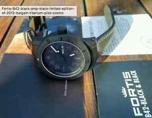 Fortis B42 black & black limited edition of 2012, bargain titanium, pilot cosmo