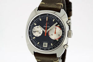 ENICAR Big Eye Vintage Chronograph Watch Valjoux 234 Tritium 232-072-01-02 (2345