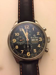 Ernst Benz Chronoscope Watch With Black Dial 47 mm