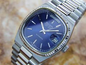 Bulova Super Seville Vintage Rare Stainless Swiss Automatic 1970 Mens Watch H18