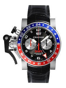 Graham Chronofighter Oversize GMT Watch 2OVGG.B39A Blue Red 1 Year Warranty