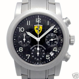 Auth GIRARD PERREGAUX Ferrari Chronograph 8020 Automatic SS Men's watch